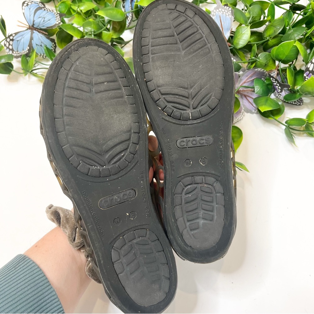 Crocs Adrina Jelly Flat Sandals Size 8 - Picture 7 of 8